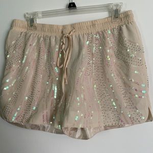 NWT Sparkly Off White Shorts